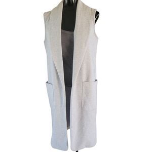 Joie Gray Cardigan Sweater Long Knit